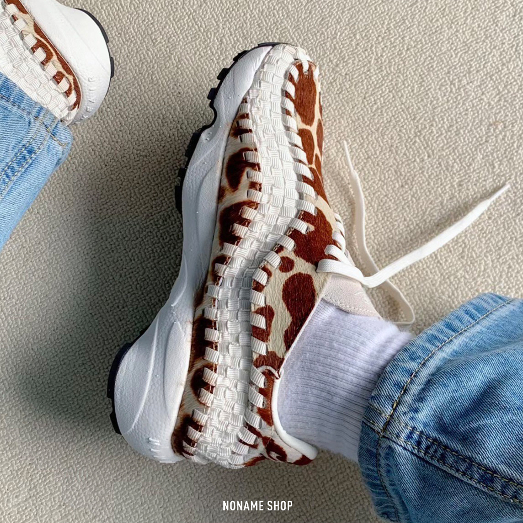 NIKE AIR FOOTSCAPE "WOVEN" 馬毛 編織鞋 長頸鹿 白棕 (女款)