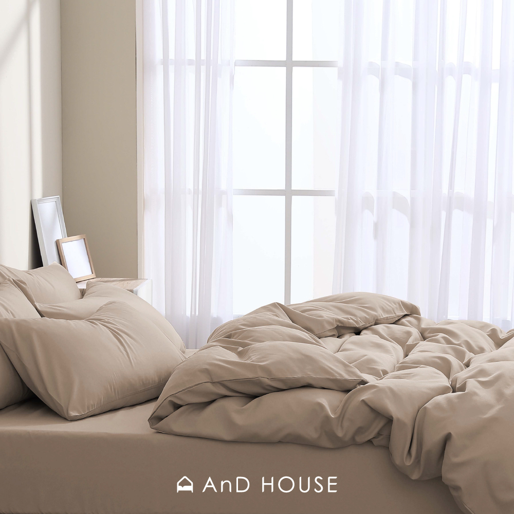 200織精梳純棉｜100%純棉｜淺藤棕｜單品&床包被套組