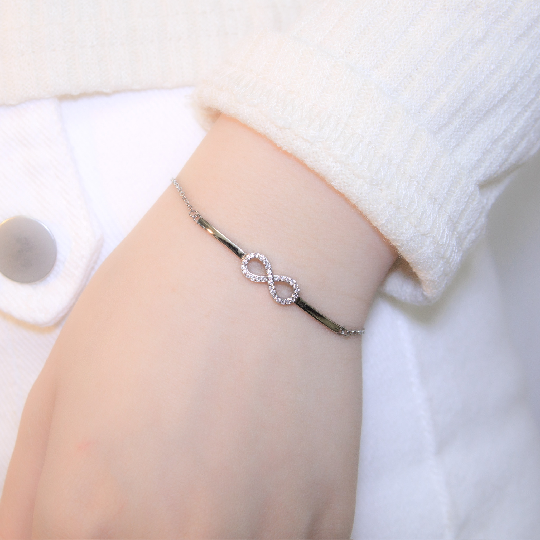 | 925 Silver・White Gold | Endless Constant Bracelet | BR0993 |