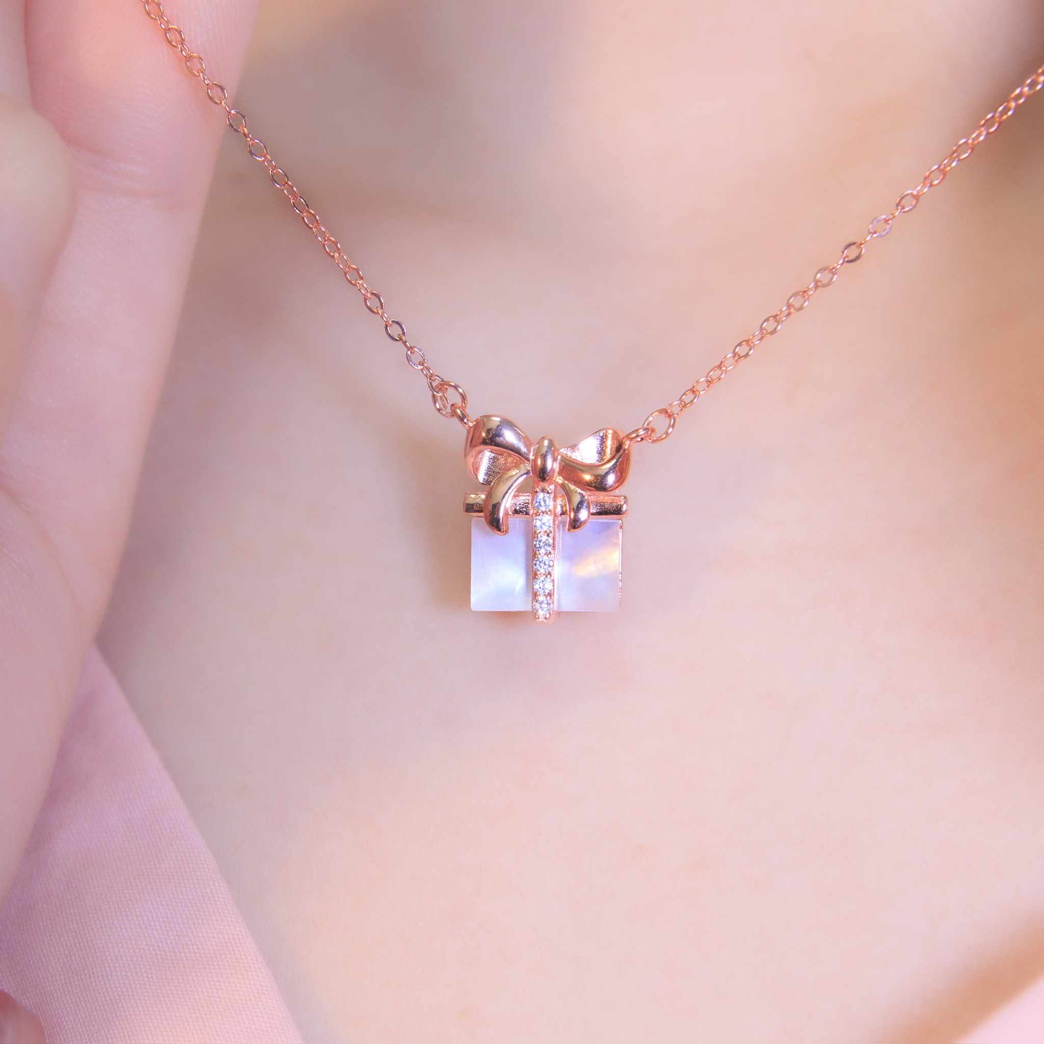 | 925純銀・玫瑰金 | 用心的禮物項鍊 | NE1040 |