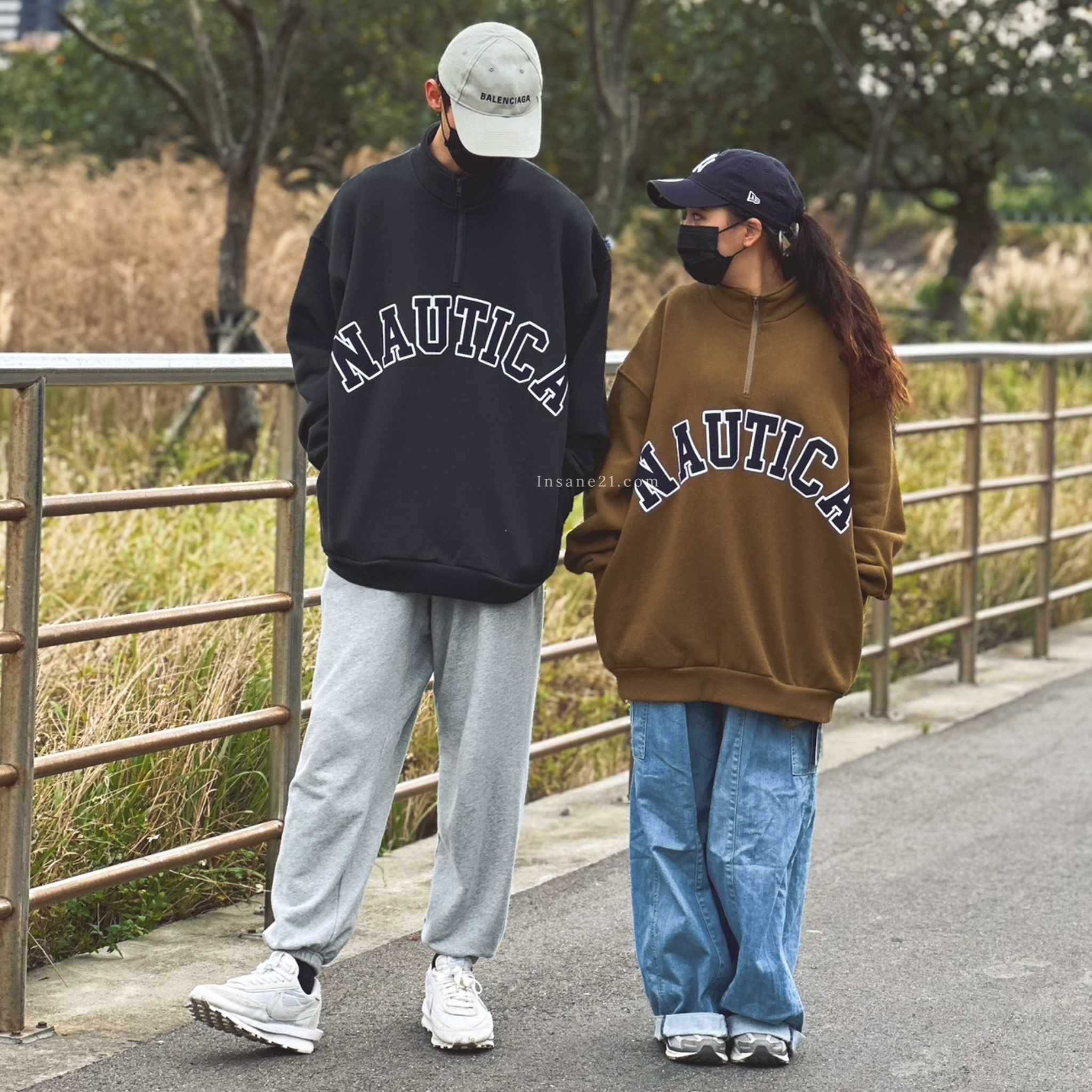 NAUTICA 立領 拉鍊 羊毛衛衣 多色