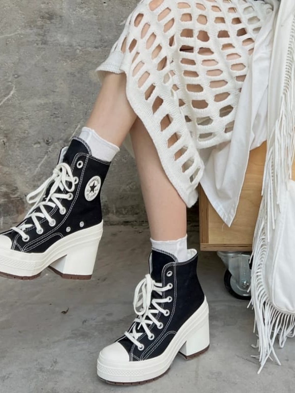 CONVERSE CHUCK 70 DE LUXE HEEL 高跟 增高 黑（A05347C）