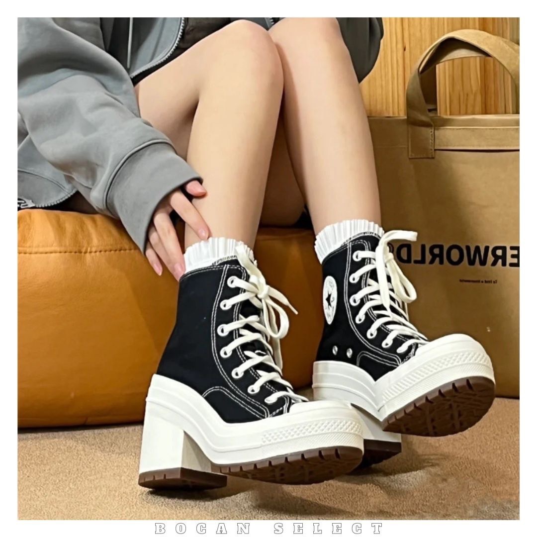 CONVERSE CHUCK 70 DE LUXE HEEL 高跟 增高 黑（A05347C）