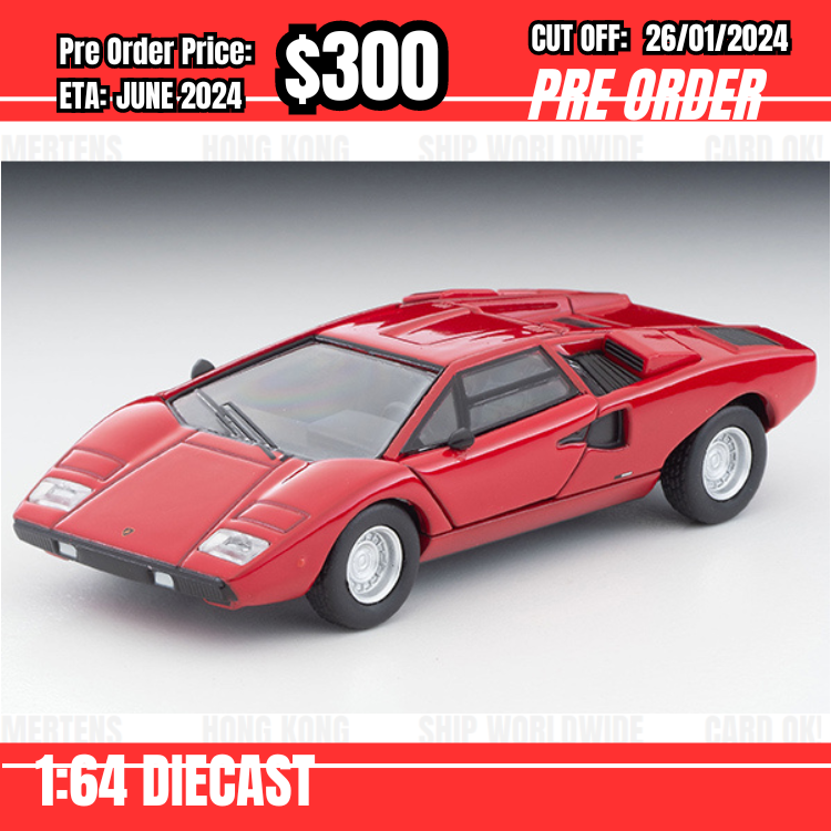 PO-$300 * Tomytec * 1:64 LV-N Lamborghini Countach LP400 Red [OD12/01]
