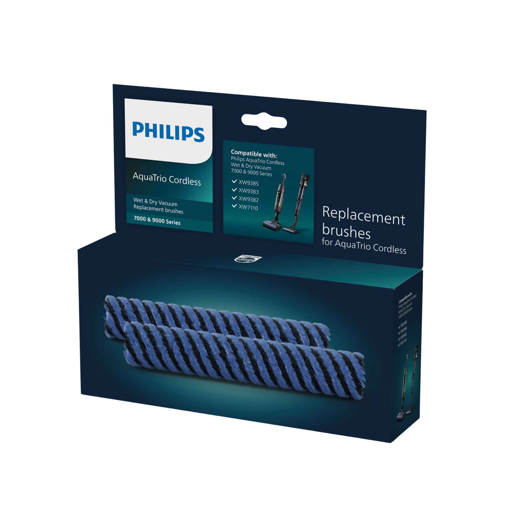 AquaTrio 3合1雙滾刷吸塵洗地機替換滾刷 XV1793/01