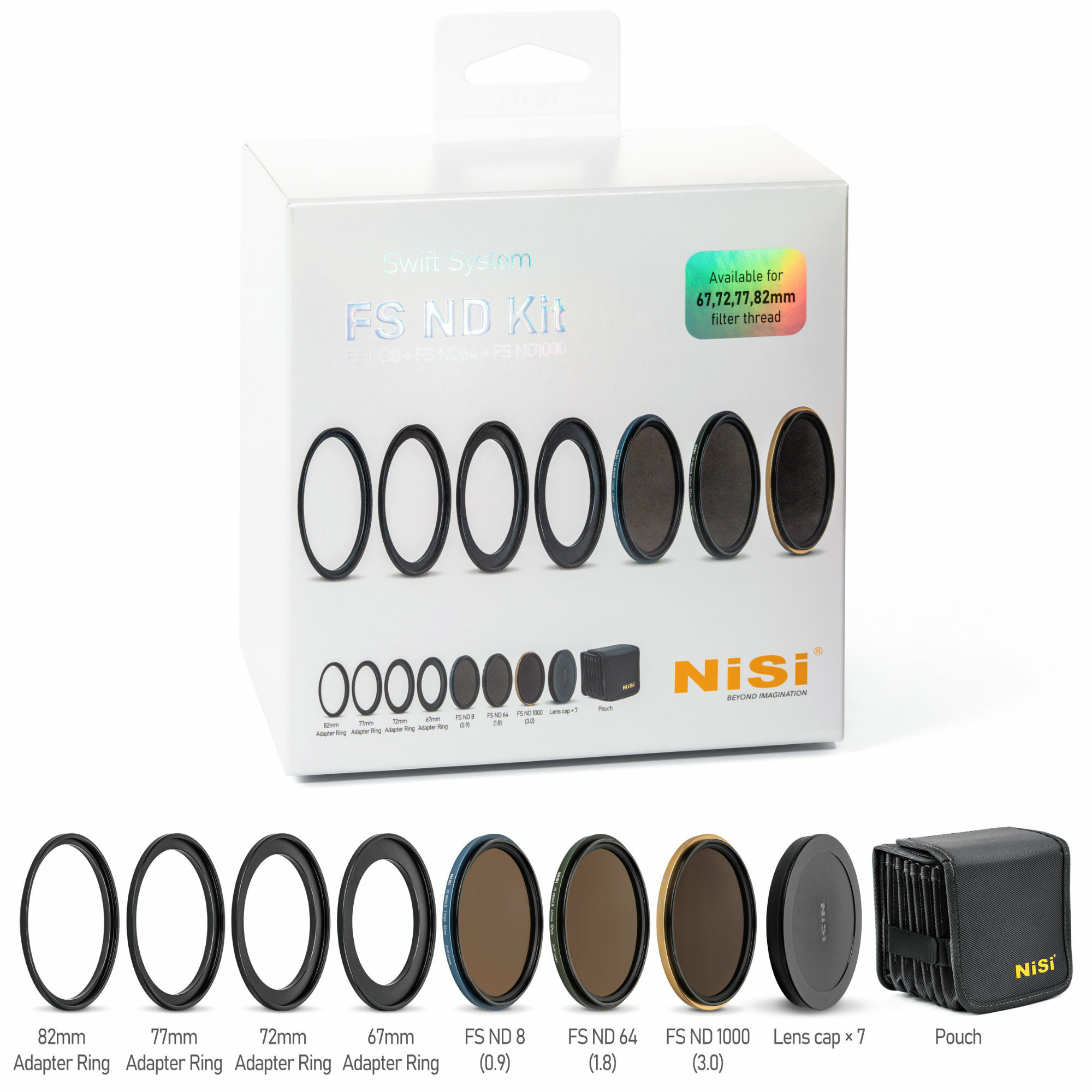 NiSi SWIFT FS NDキット(8+64+1000) 67-82mm SWIFT FS NDキット(8+64+1000) | NiSi レンズフィルター