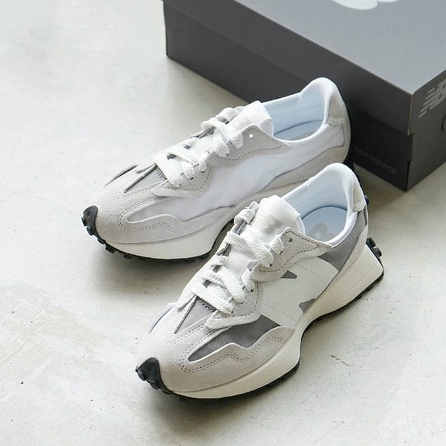NEW BALANCE 327 冰川灰 反轉灰白