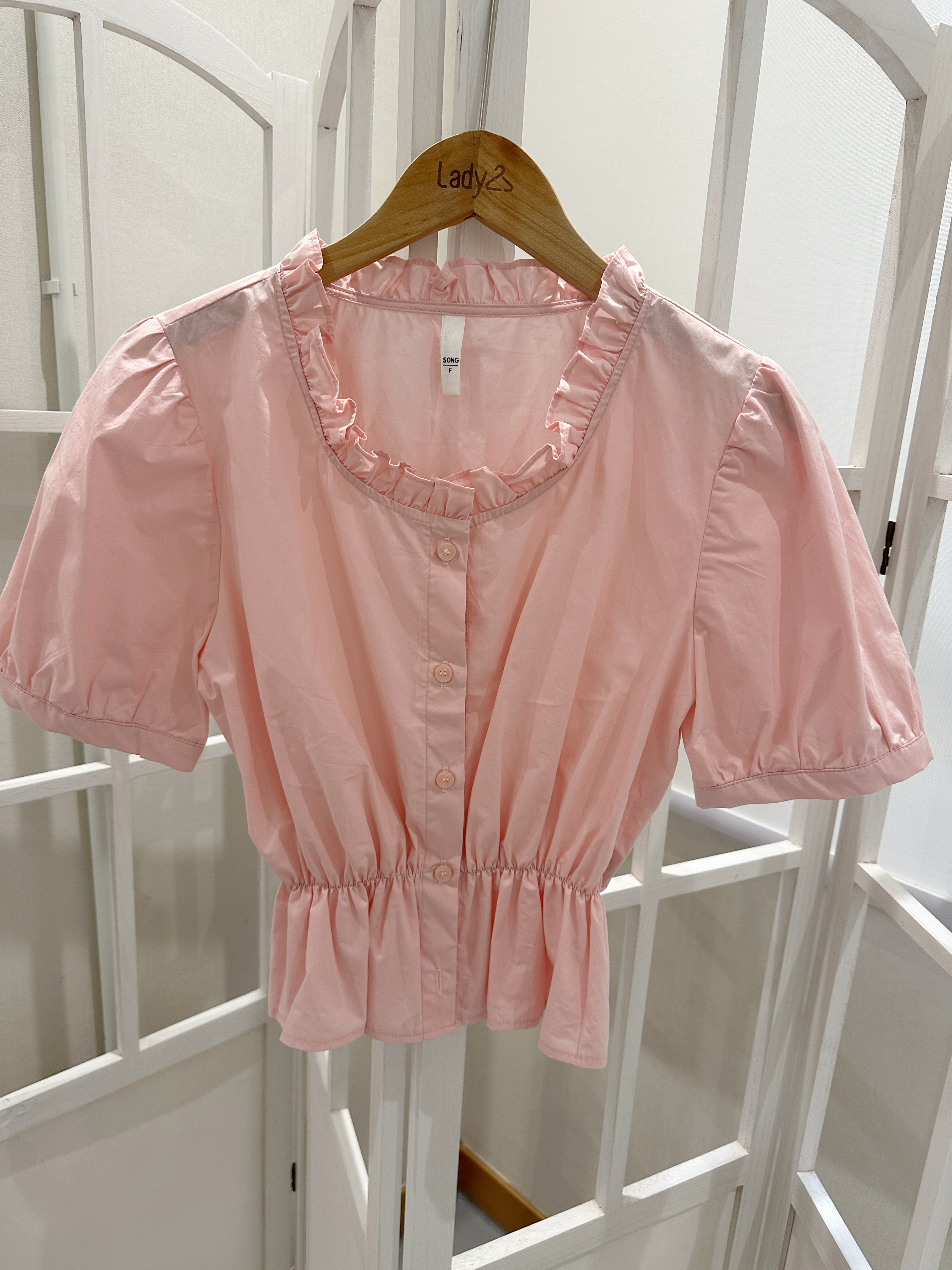 花邊領下擺橡根TOP T295