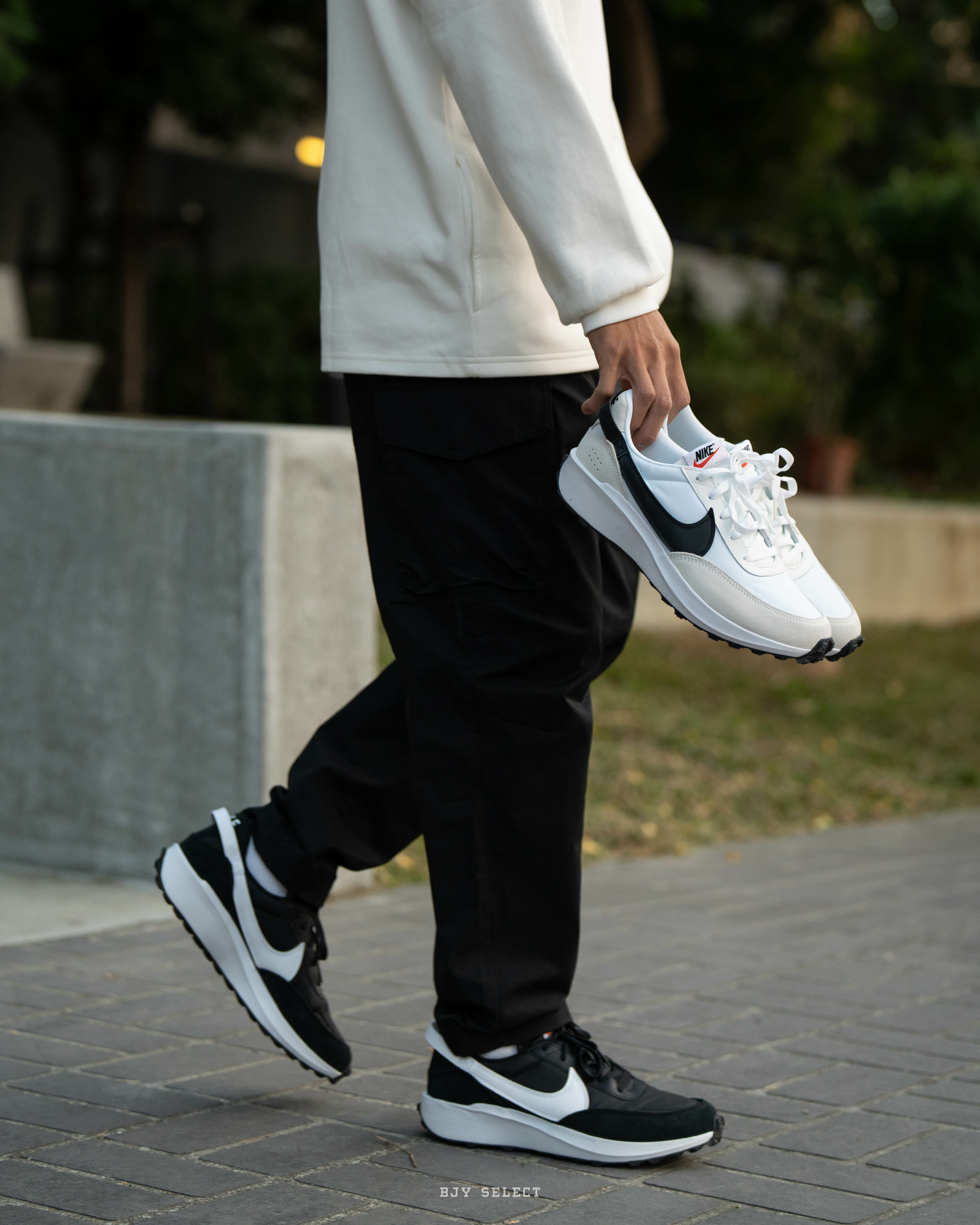 #現貨 NIKE WAFFLE DEBUT 解構 麂皮 休閒鞋 DH9522-001 黑 103 米白