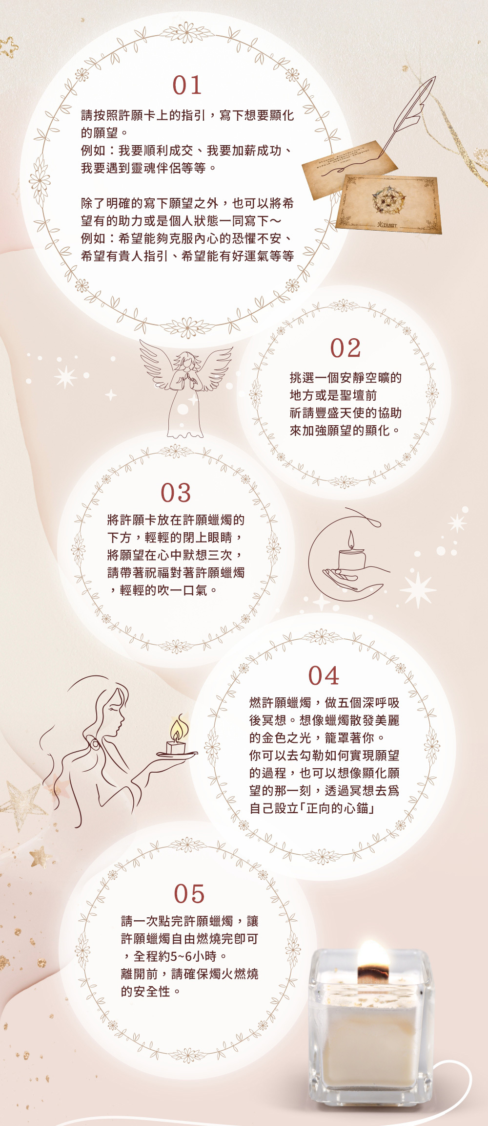 如何使用許願蠟燭