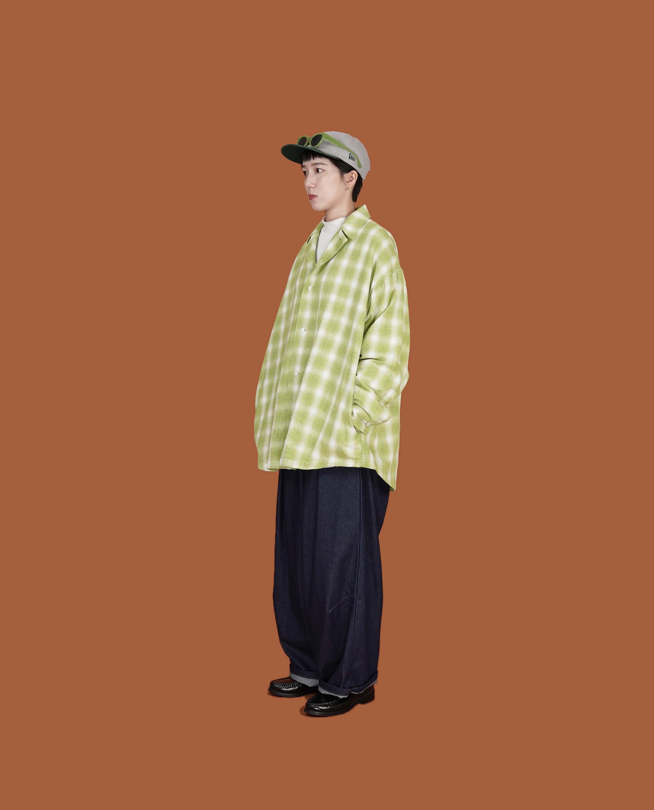 O.POism 歐波医生日本製西裝領格紋襯衫外套