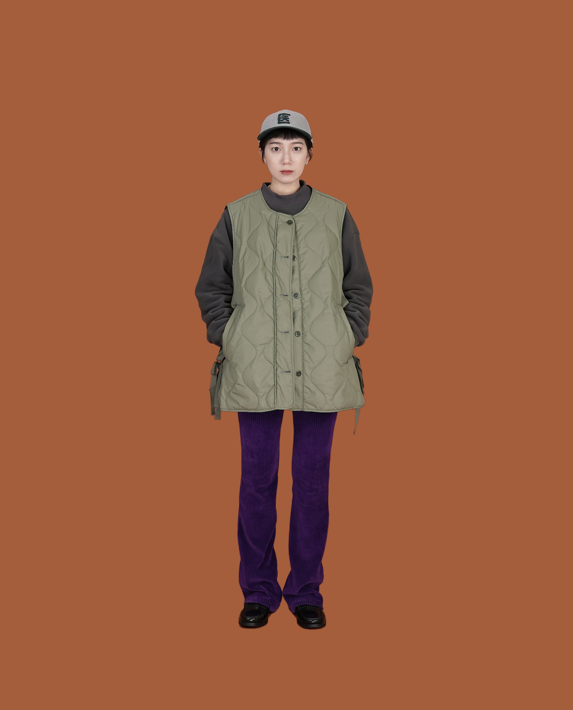 O.POism 歐波医生衍縫側綁繩背心