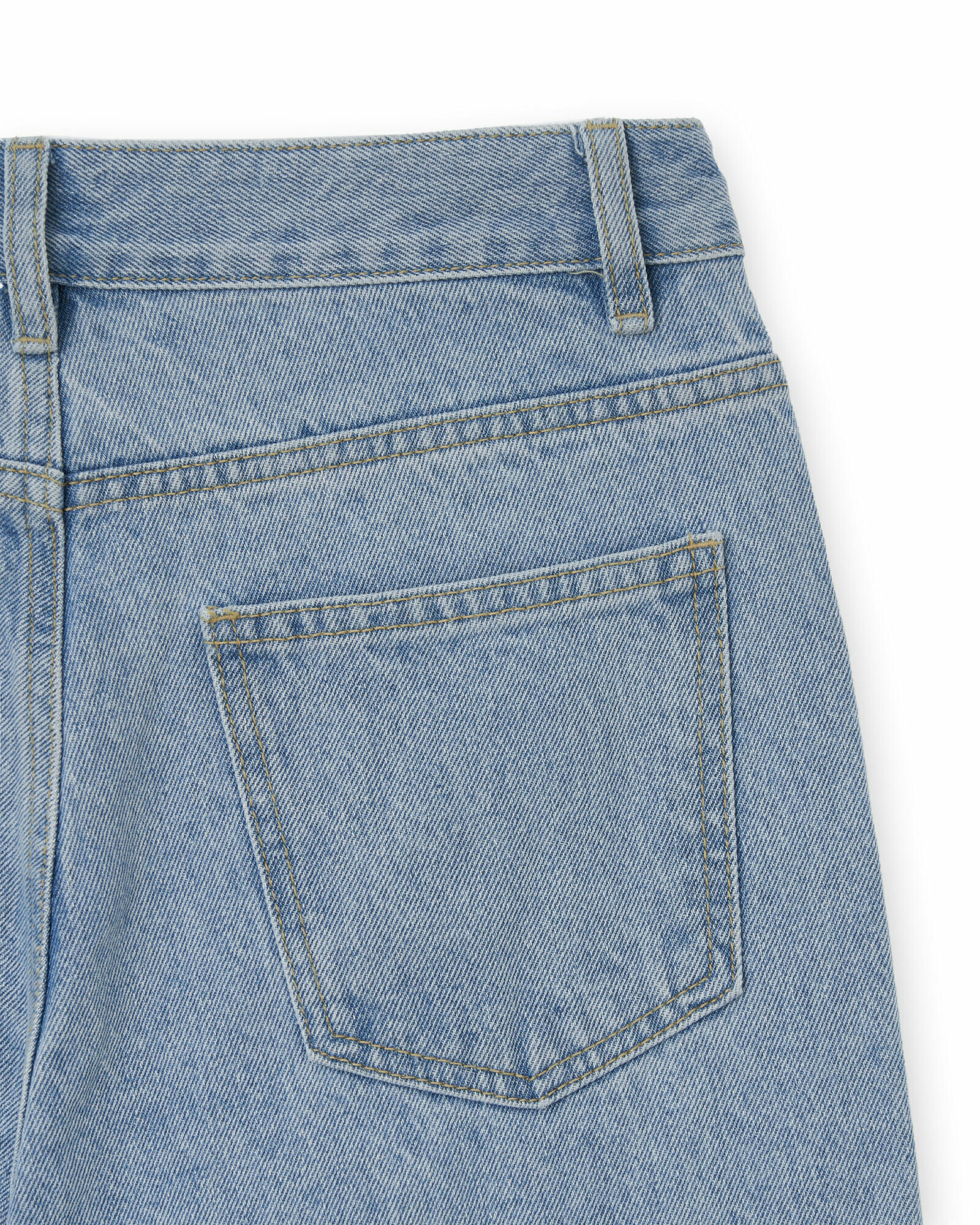 KIMHEKIM] PEARL EMBELLISHED WIDE LEG DENIM PANTS