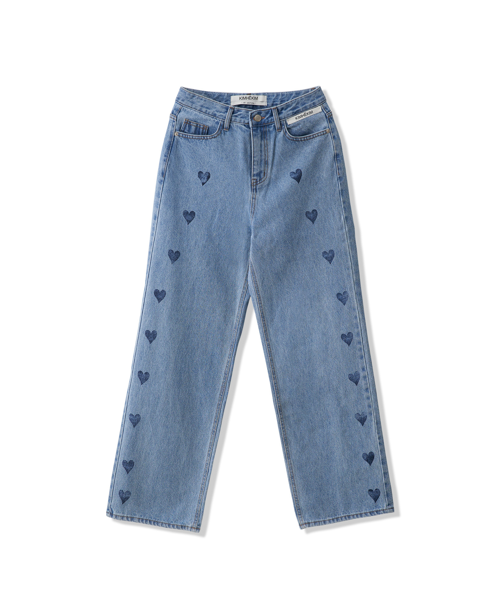 [KIMHEKIM] HEART STAMPED JEANS