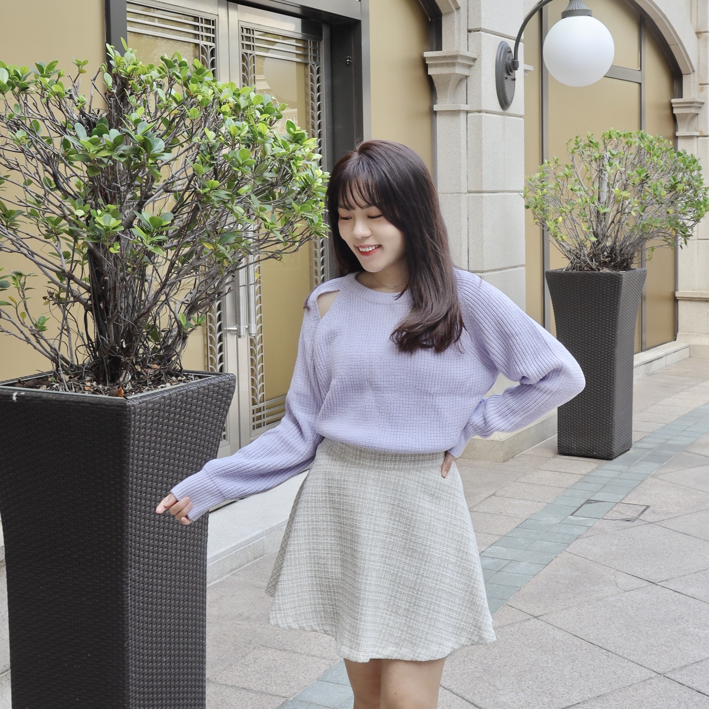 ||TOP453|| 小性感側膊開針織TOP