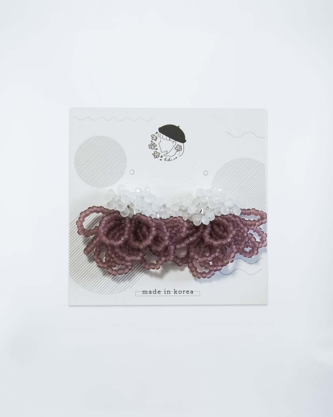 拼色不規則的花束耳環