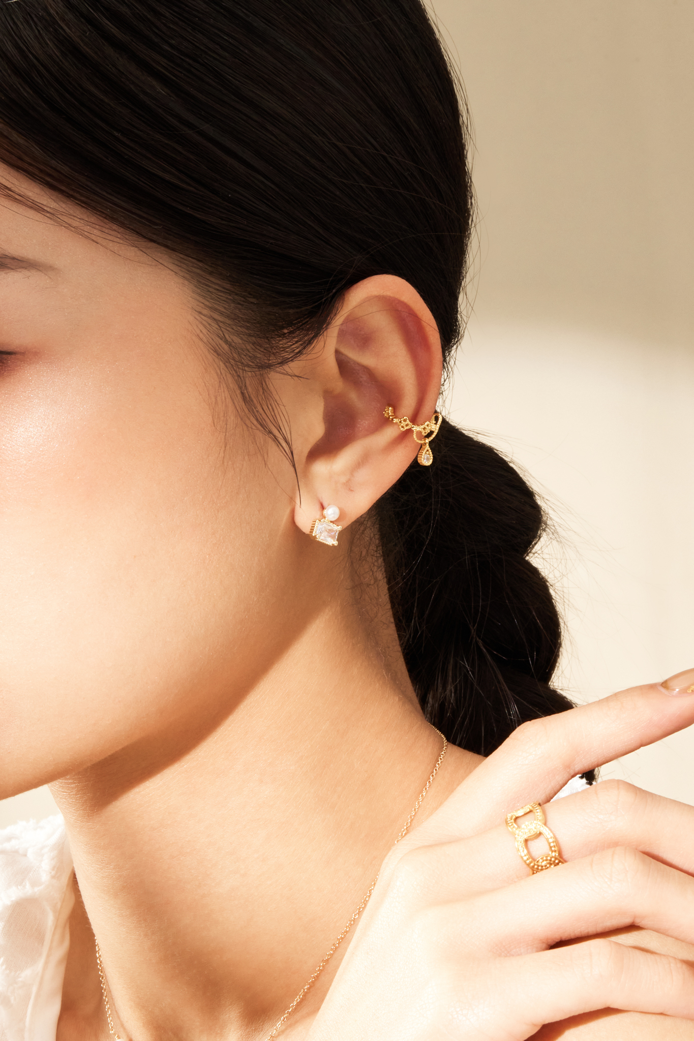 E465 | 純銀耳骨夾