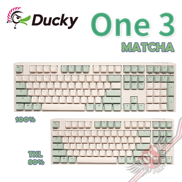 PCPARTY 創傑Ducky One 3 抹茶機械式鍵盤茶軸/青軸/紅軸/黑軸/銀軸