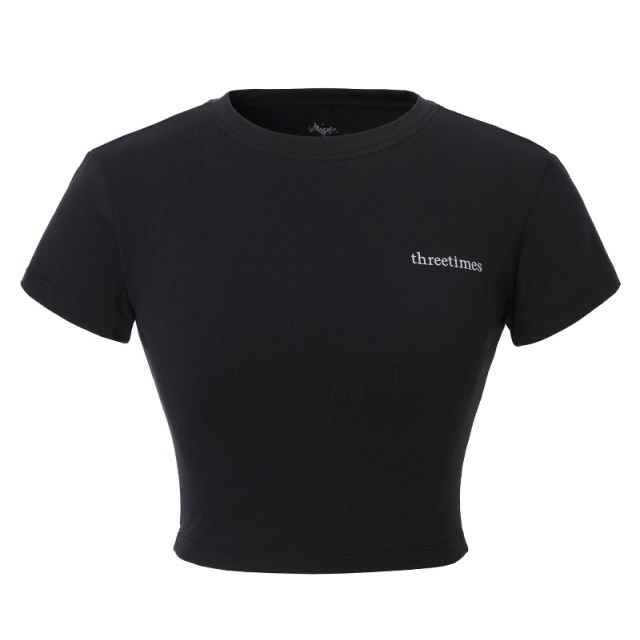 [threetimes] SOFT CROP TEE
