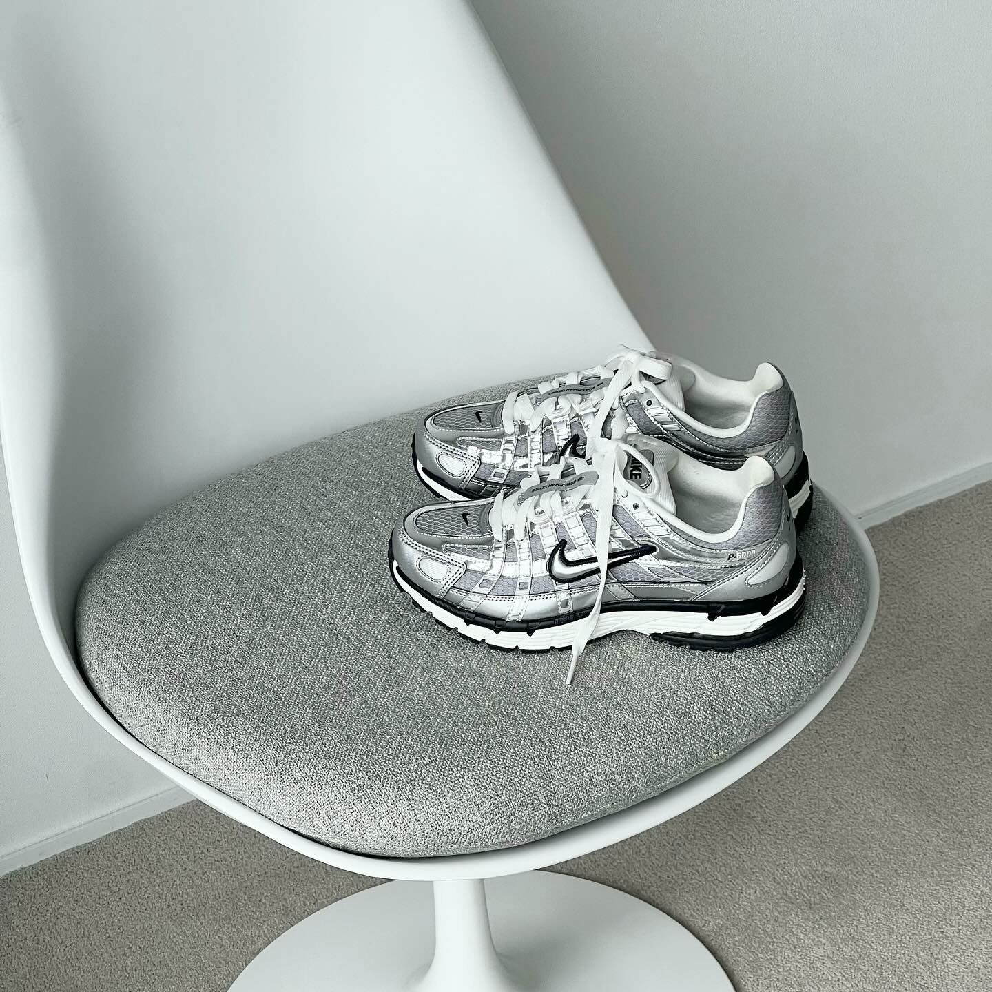 Nike P-6000 黑銀 Y2K 液態銀 奶油底 復古 慢跑鞋 CN0149-001