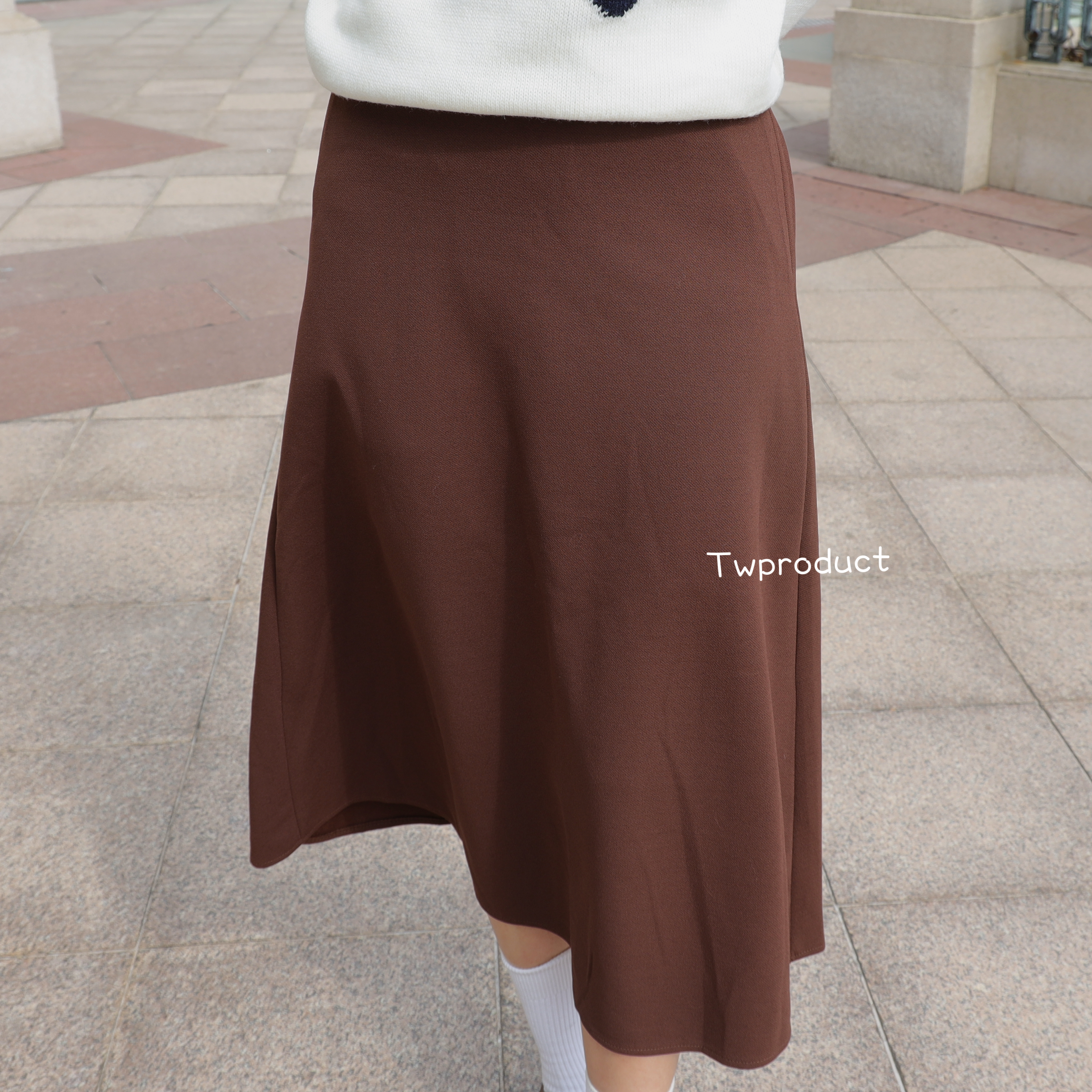 ||SKl235|| 秋冬彈性休閒直身長裙