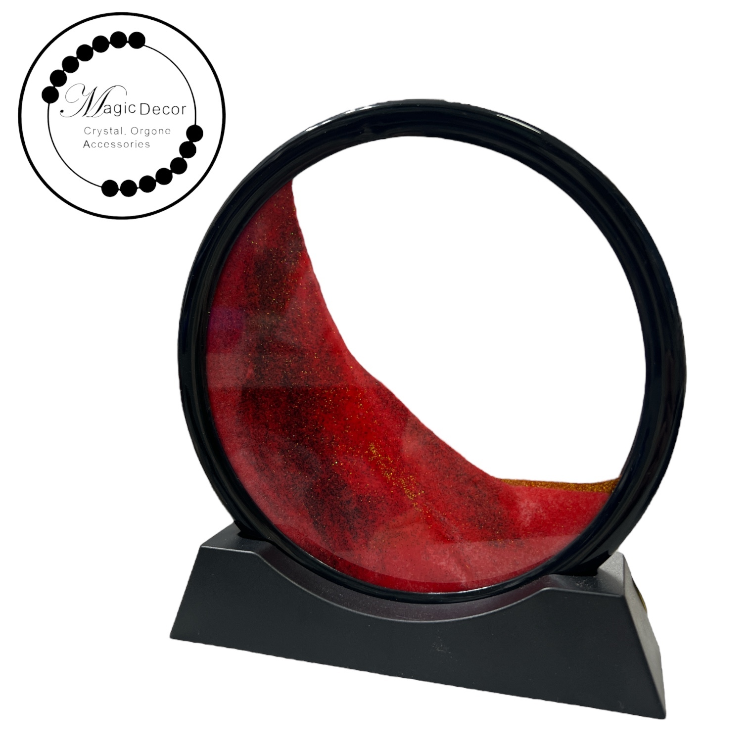 紅硃砂流沙擺件