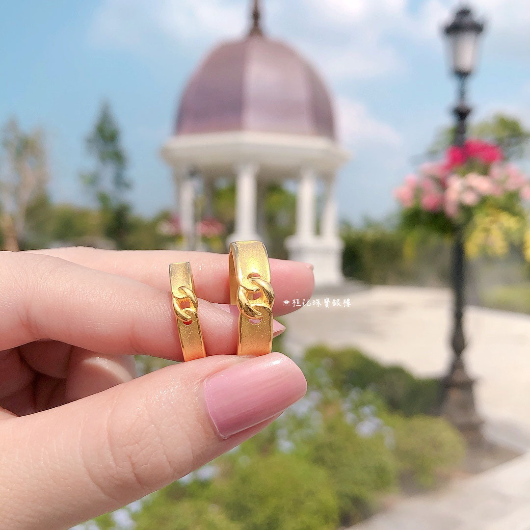 緊扣彼此 黃金對戒/情侶對戒