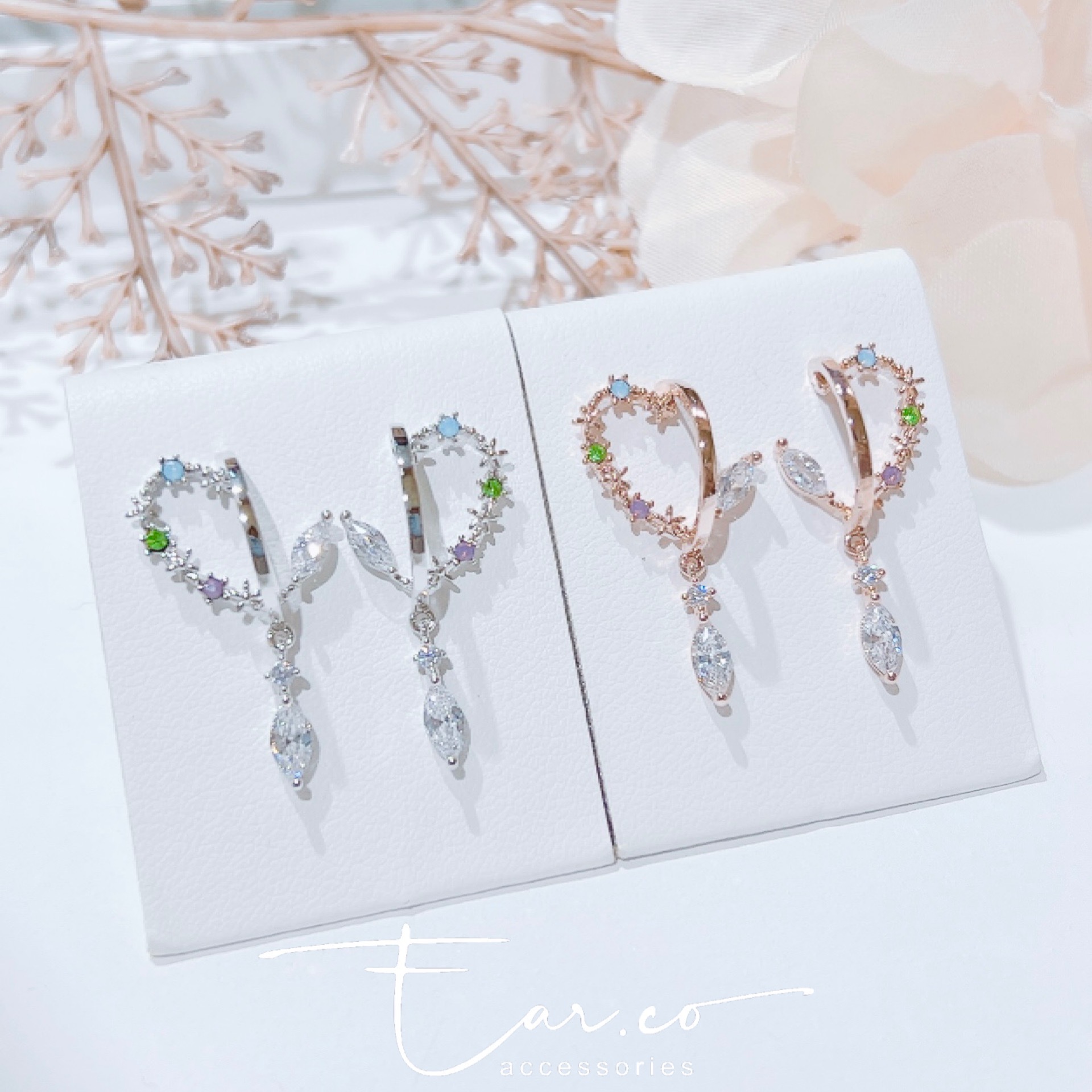 立體缺口愛心花圈 #E289