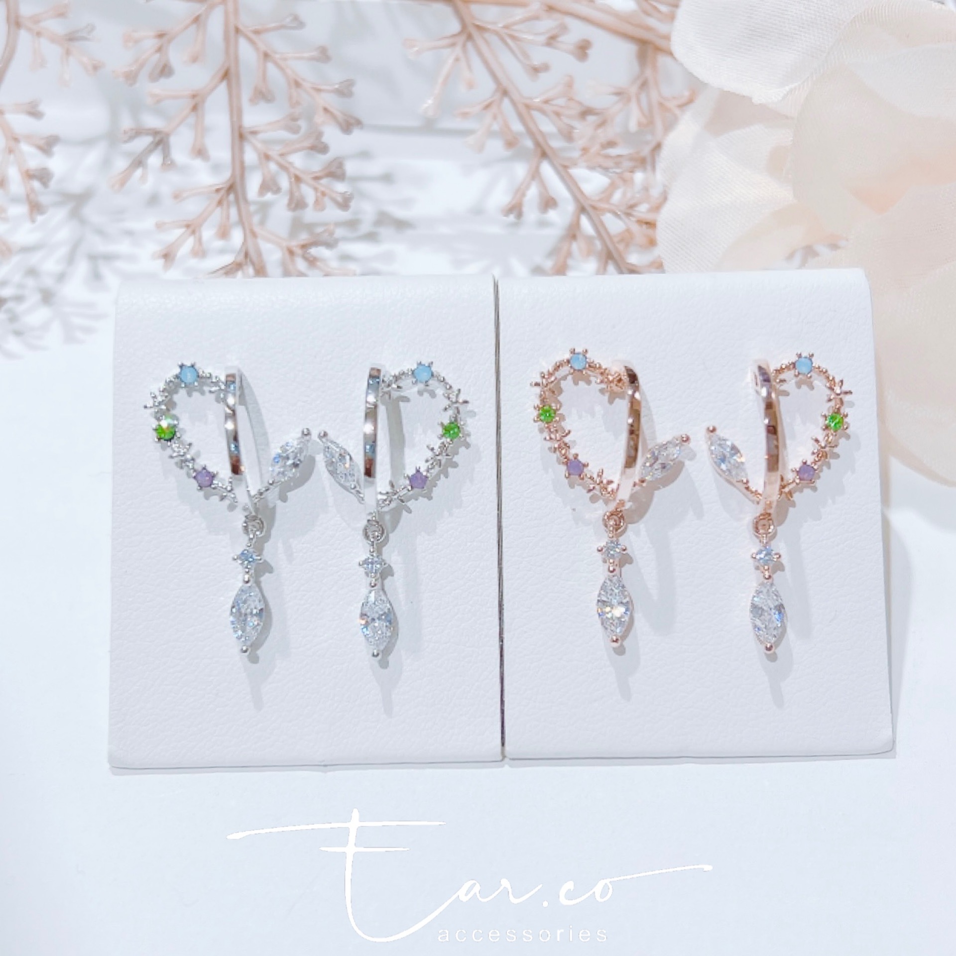 立體缺口愛心花圈 #E289