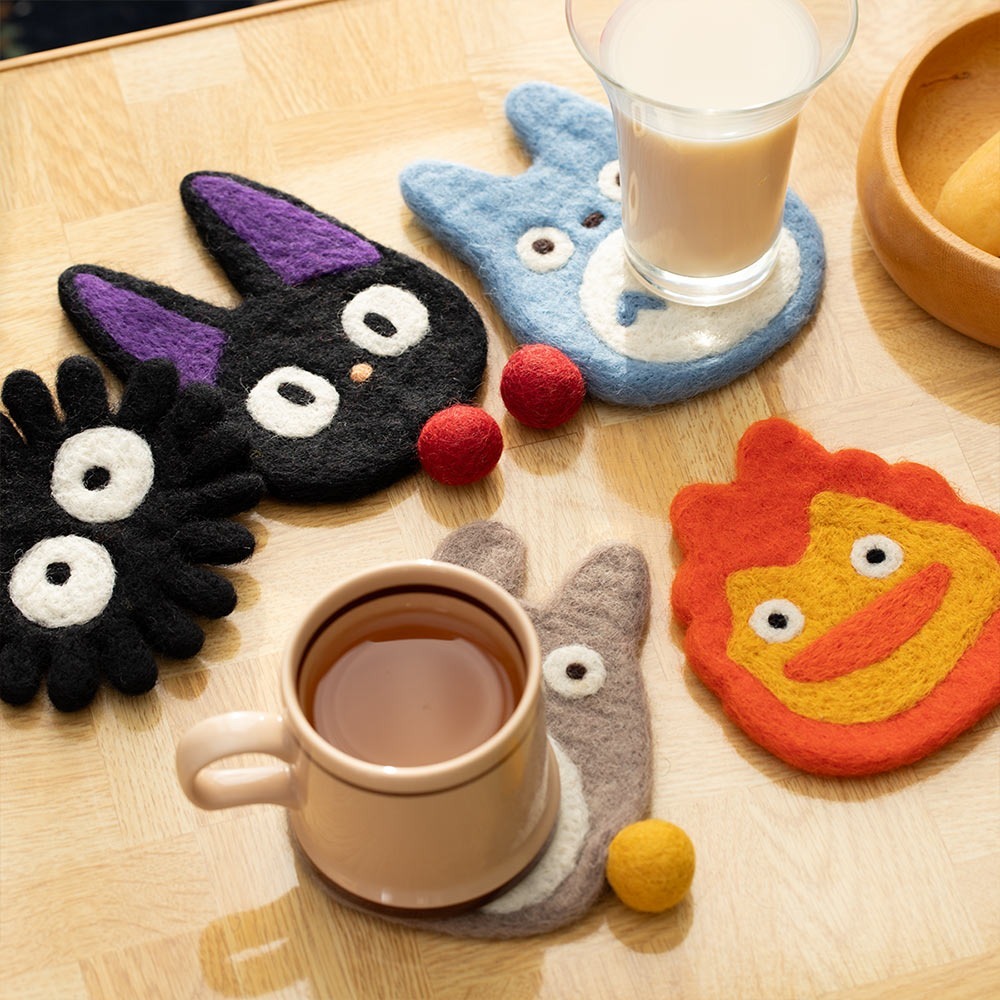 現貨┃宮崎駿 羊毛氈 隔熱墊 杯墊 鍋墊 龍貓 卡西法 吉吉 煤炭