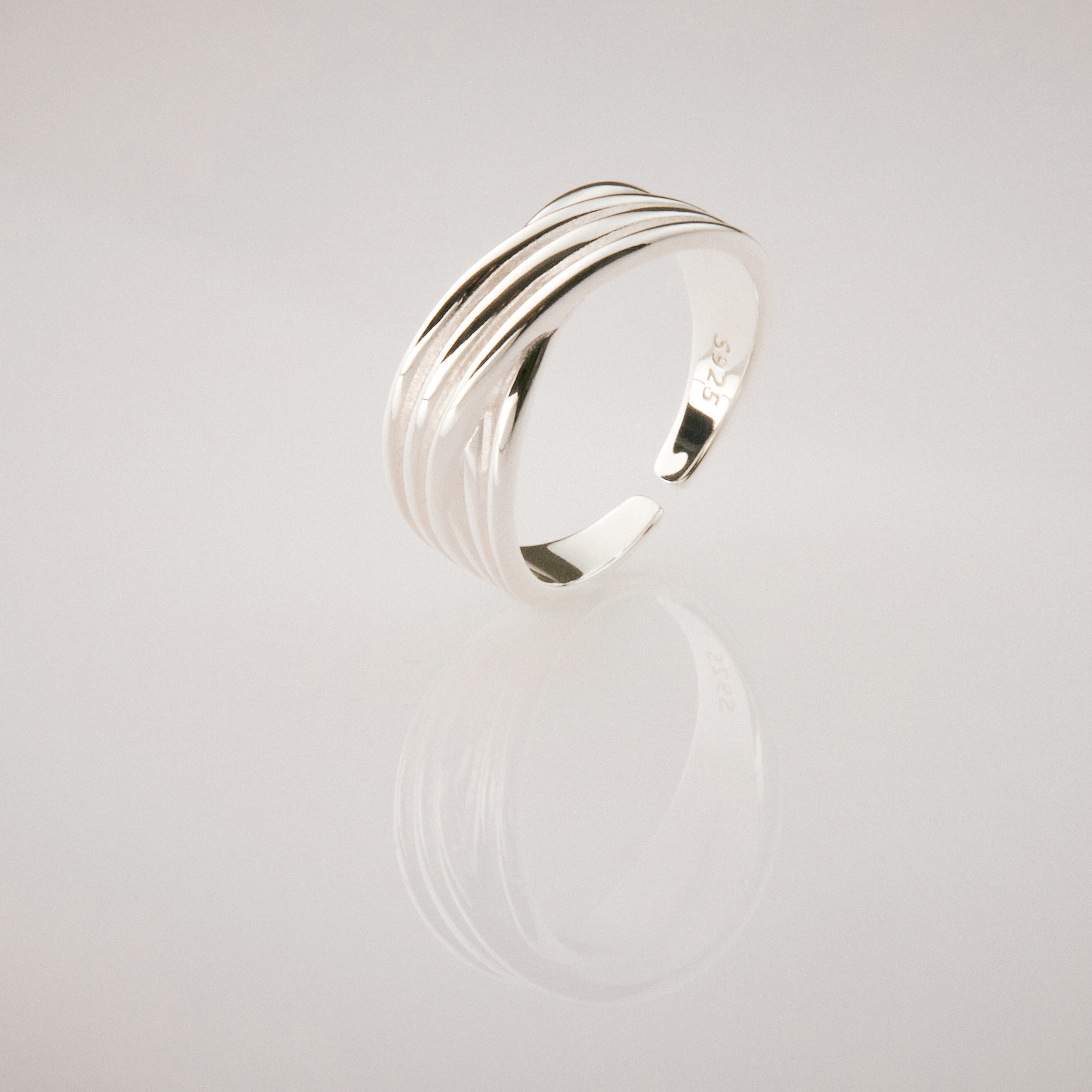 R287|線條純銀戒指