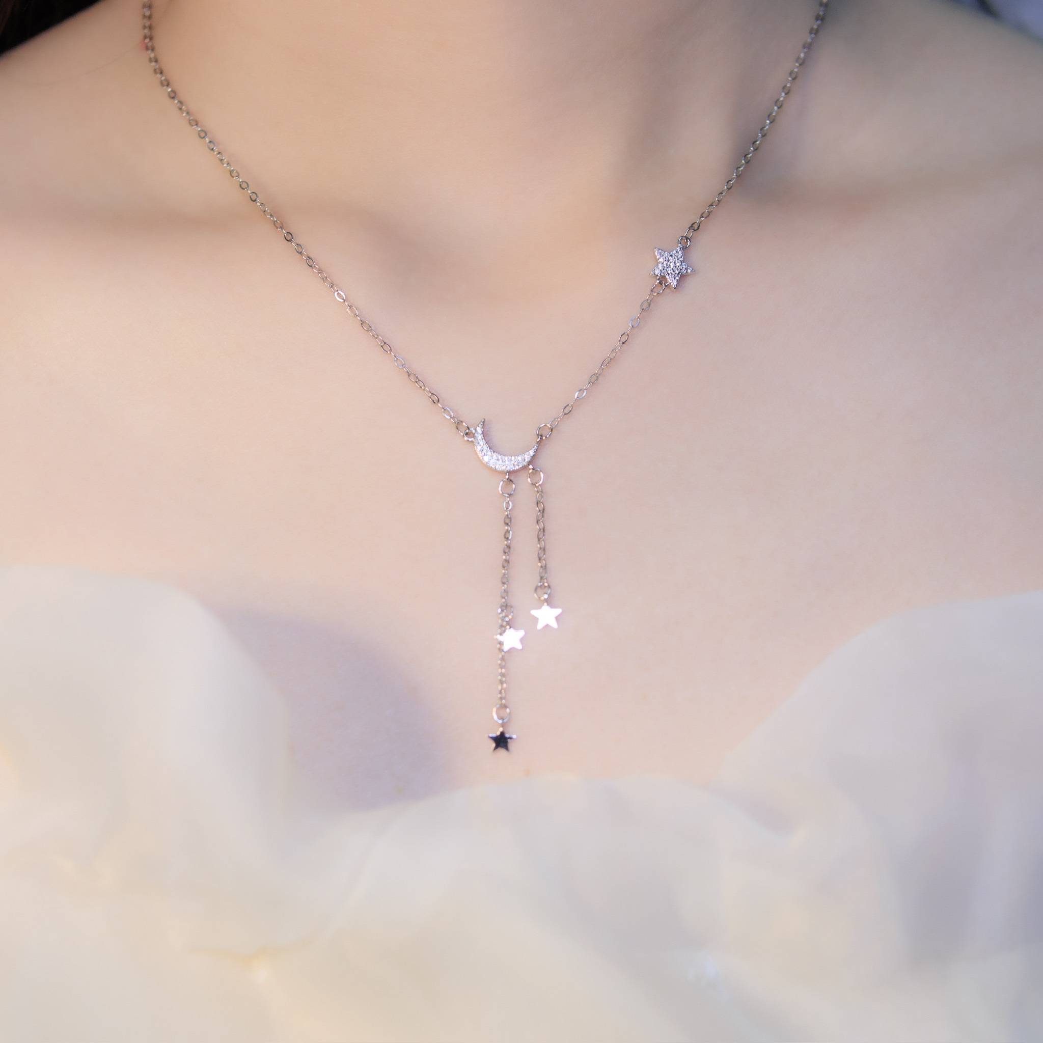 | 925純銀・ 白金 | 熙攘銀河項鍊 | NE1044 |