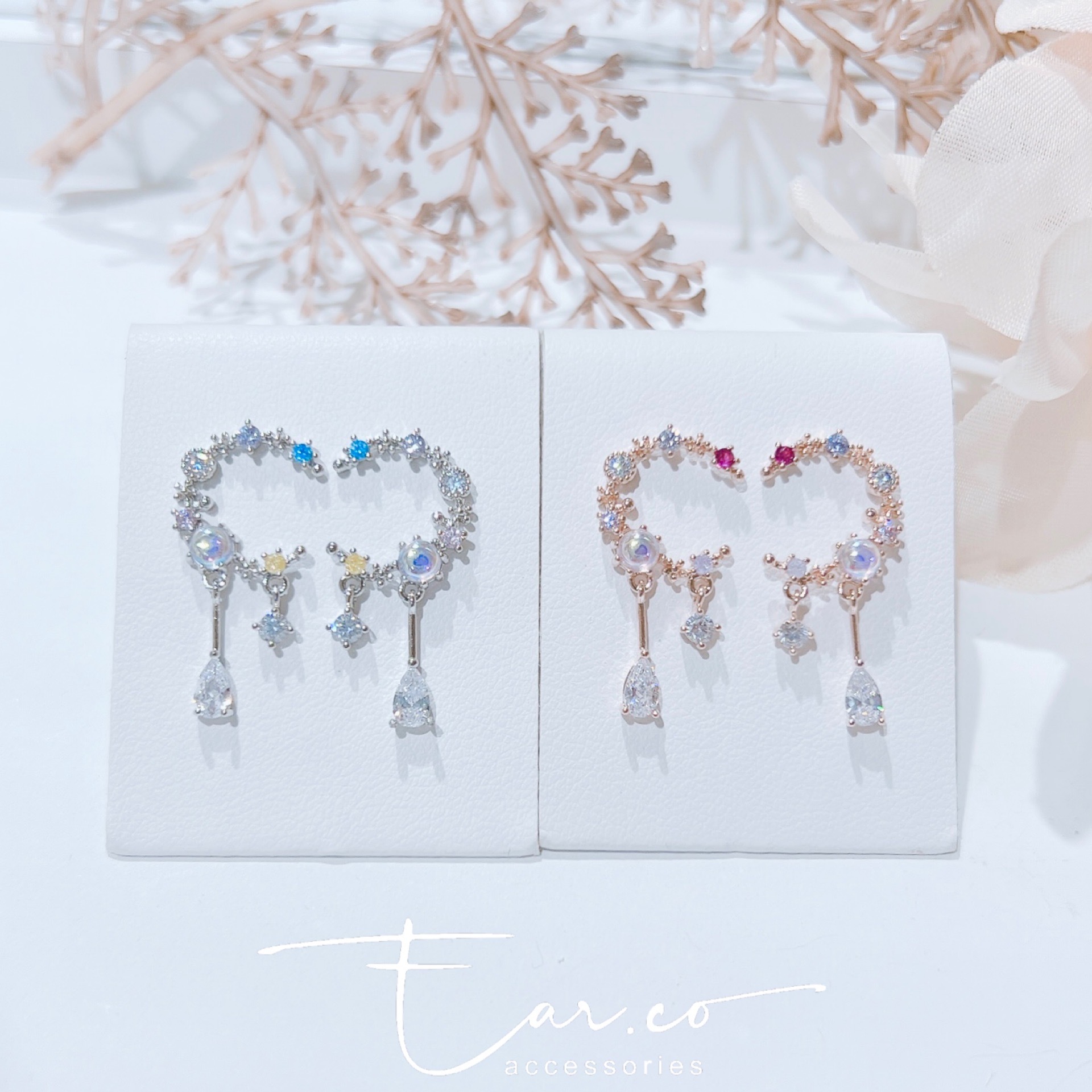 彩色泡沫精緻月亮水滴 #E276