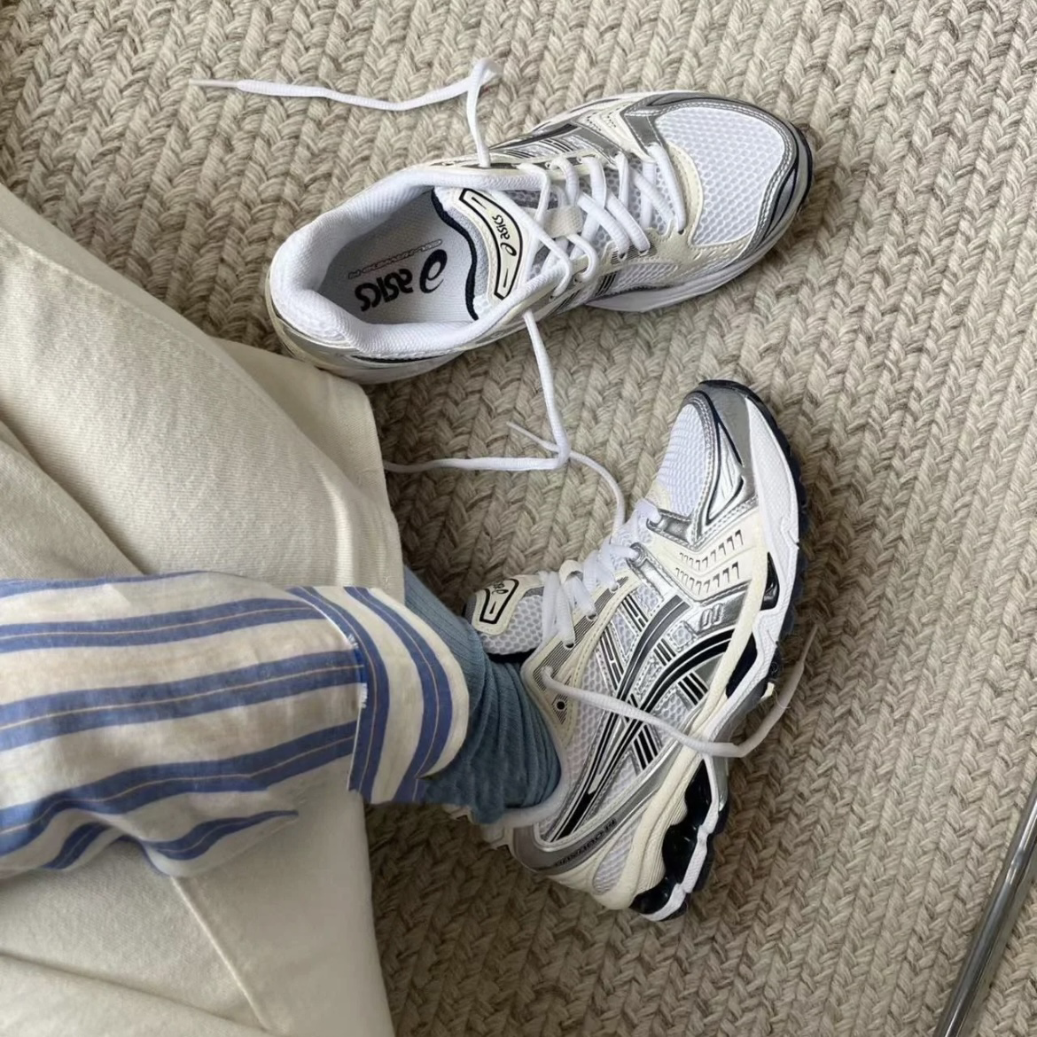 Asics Gel-Kayano 14 "White Midnight" 白銀 午夜藍 復古Y2K 運動鞋