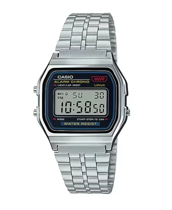 Casio 3298 A168 Mens Silver Stainless Steel Digital Qua