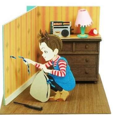 Sankei 情景 MP07-129 Miniatuart Kit 安雅與魔女 安雅蚯蚓藏起来