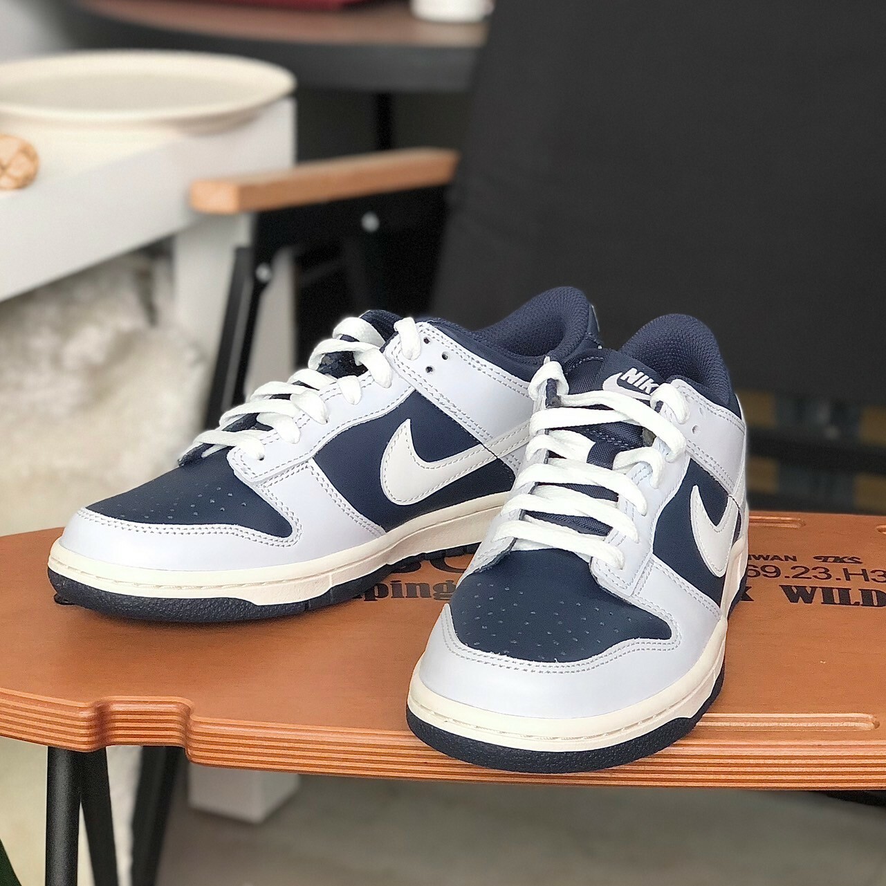 Nike Dunk Low(GS) 大童女鞋 復古 反轉藍白 深藍 水藍 FB9109-002