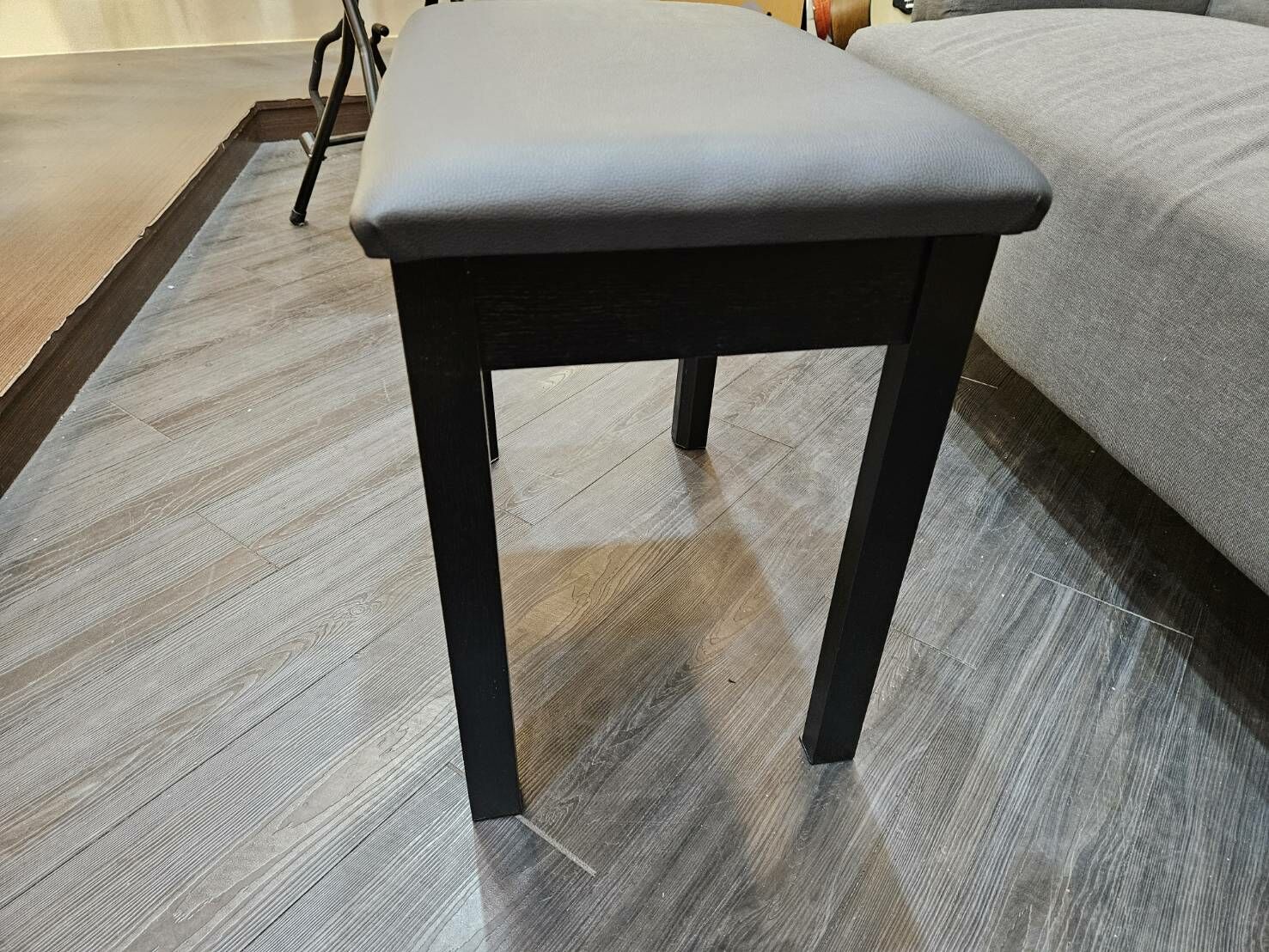 單人固定式鋼琴椅 電子琴椅 YM618 PU皮革 直腳 鋼琴椅 黑色/白色