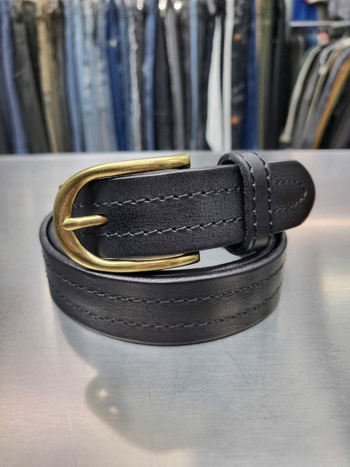 金扣真皮皮帶 A0023