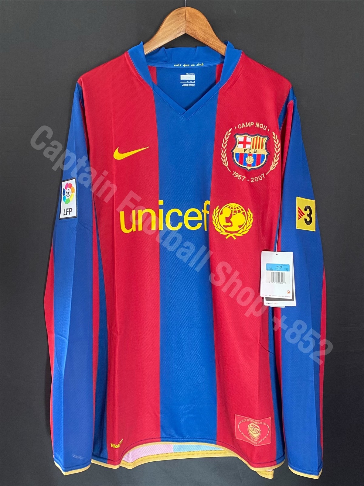 巴塞隆拿 2007-2008 Nike Camp Nou 50週年 主場長袖球衣 #10 RONALDINHO