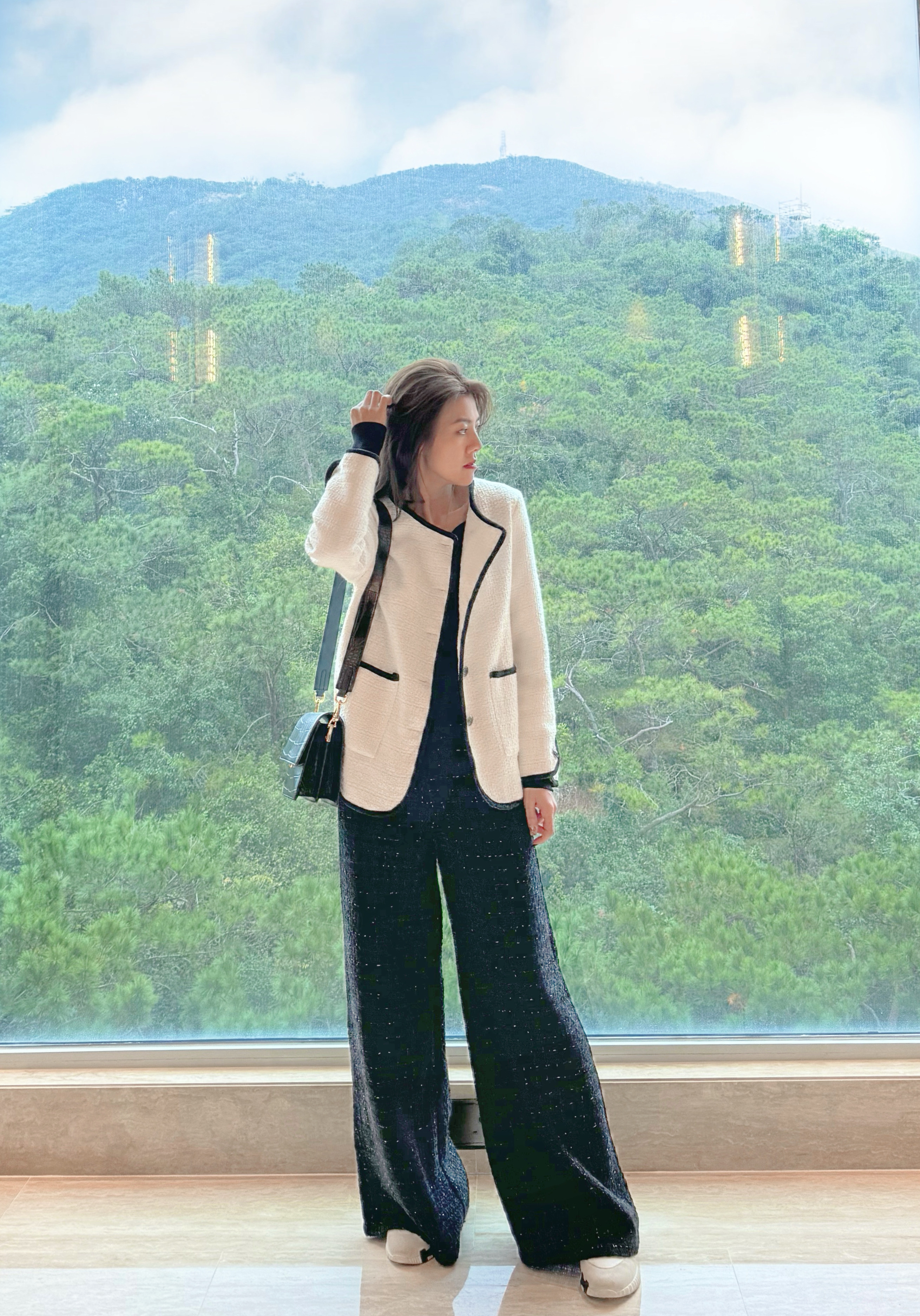 Tweed Wide Led Pants_PT241L022