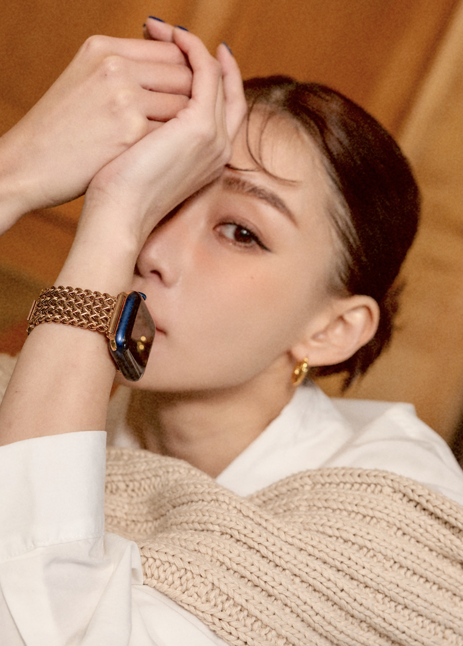 Apple Watch 不鏽鋼低調奢華編織錶帶 (玫瑰金)