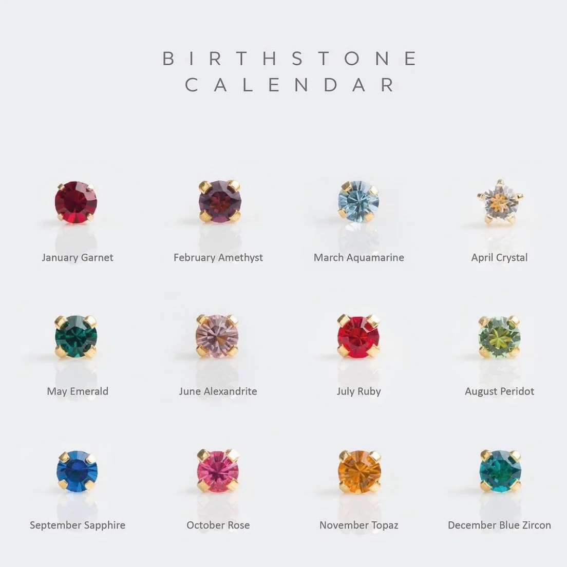 STUDEX誕生Swarovski石 [316L醫療鋼]