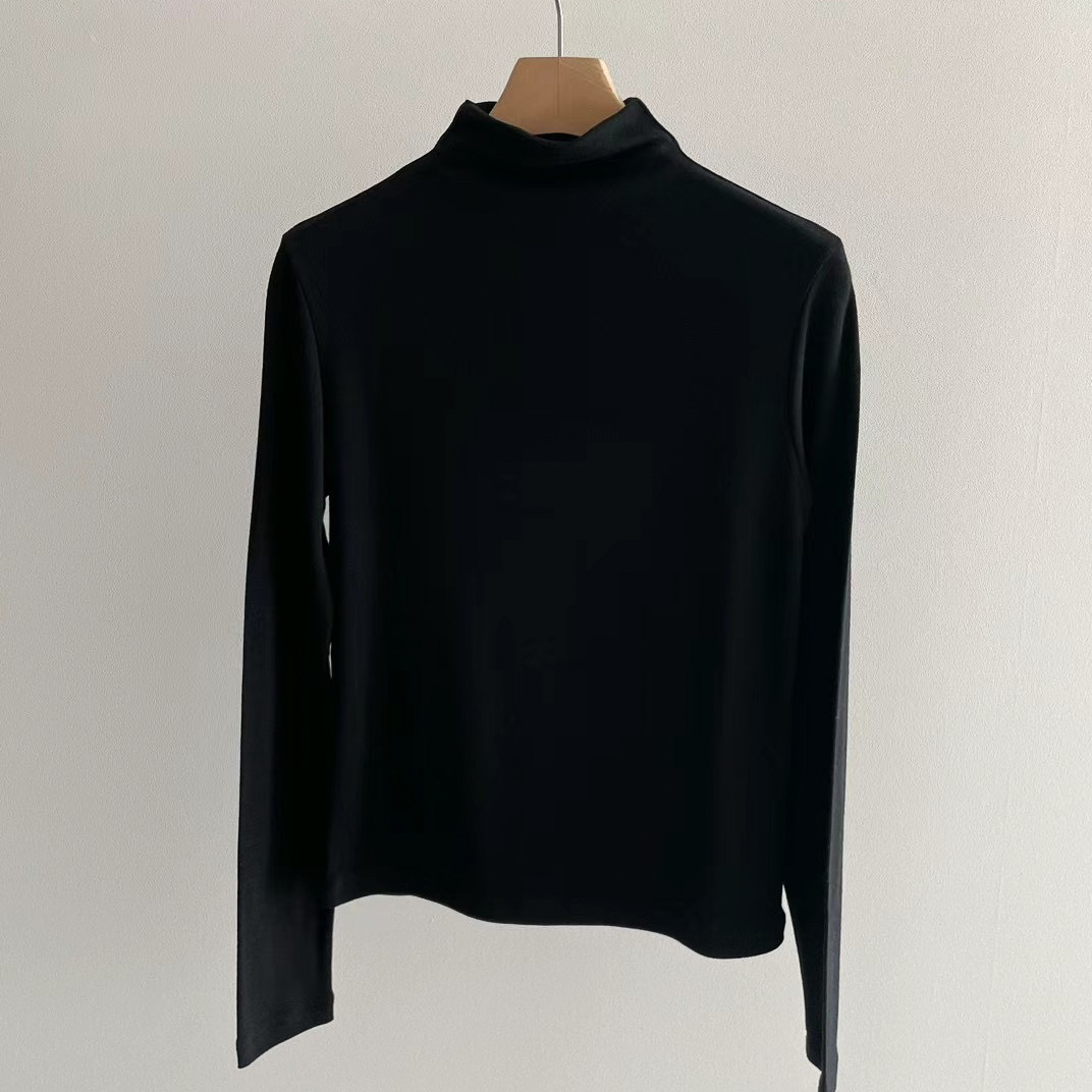 N41Rayon親膚立領內搭(藍/黑)