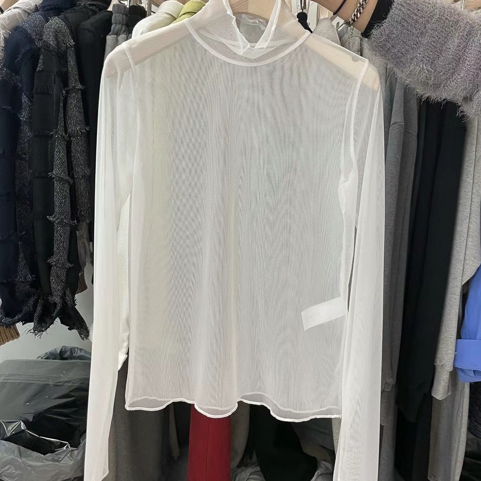 N46透視細緻紗內搭(白/黑)