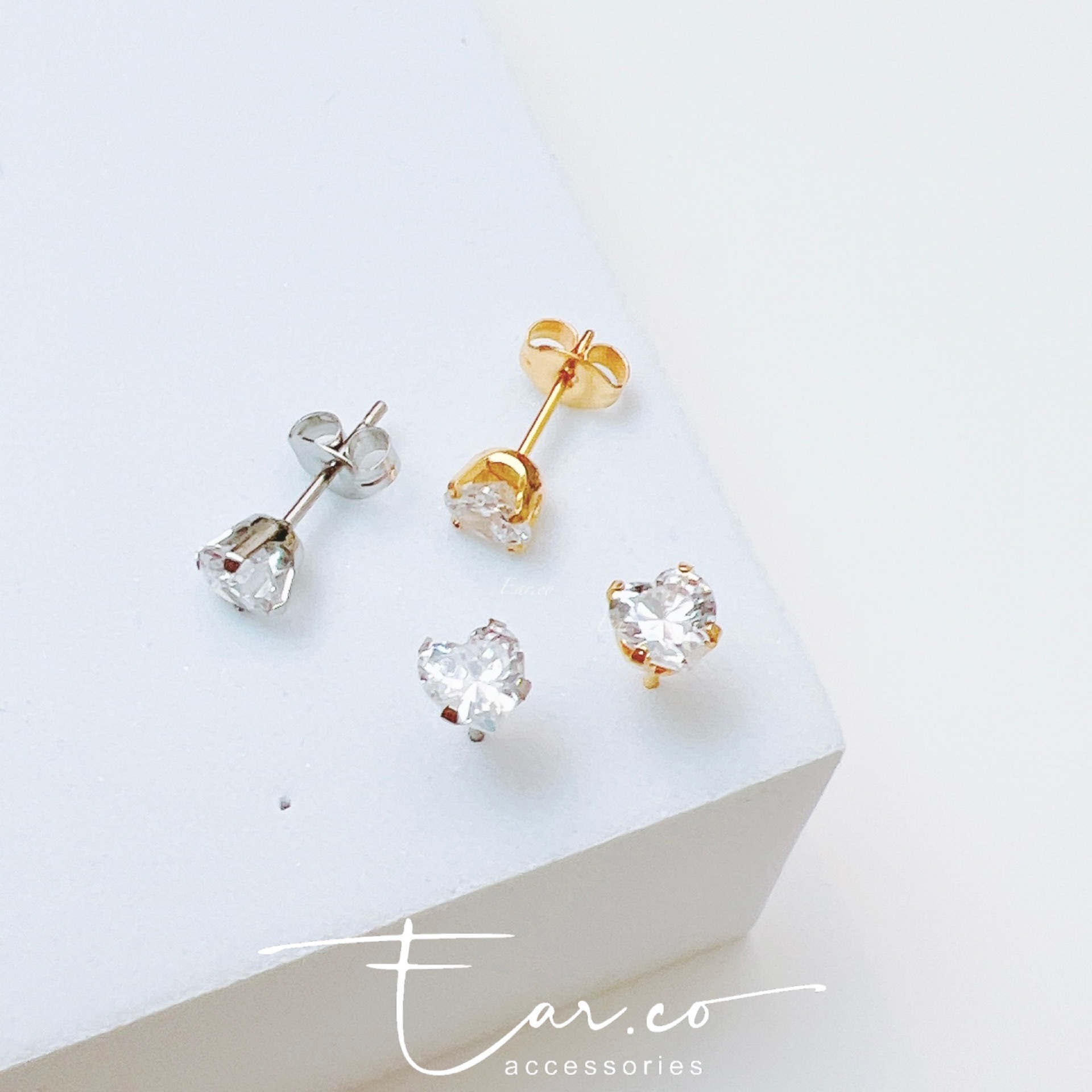 STUDEX鑲爪心心 [316L醫療鋼]