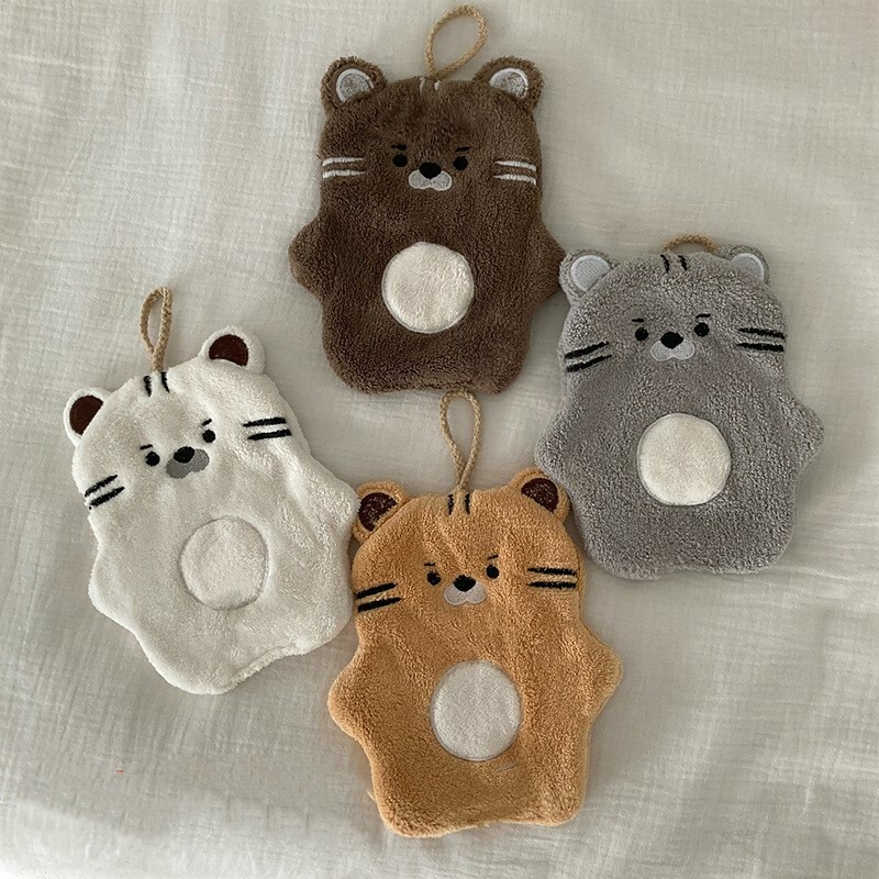 《3550》可愛阿虎珊瑚絨擦手巾