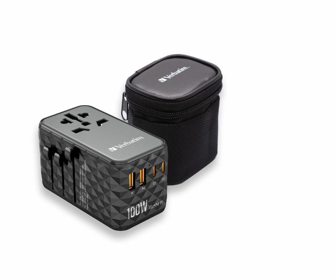 Verbatim 4 Port PD 3.0 100W Gan Travel Adaptor (UTA-06)