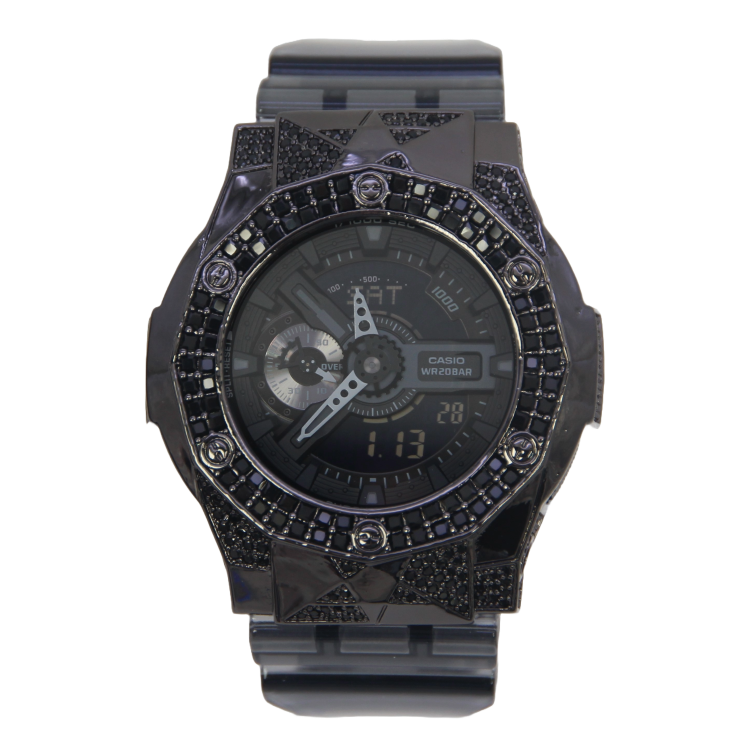 黑色 改裝手錶 GA-110SKE-8A - 尋星