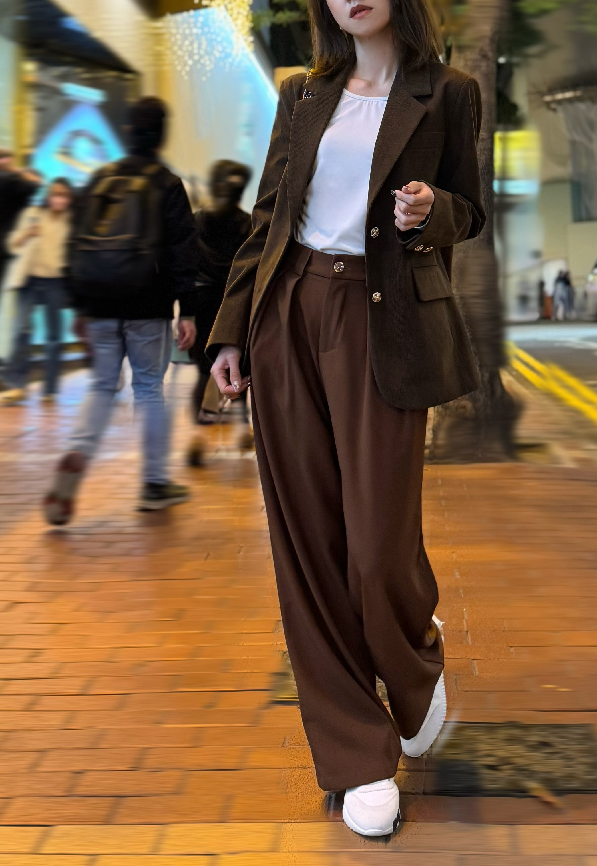 Tailored Belted Pleated Wide Leg Pants_PT241L08